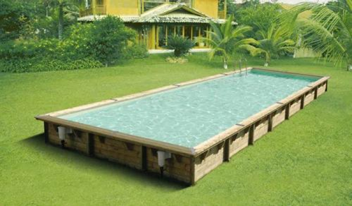 Piscine bois Linea 15,50 x 3,50 x h1,55m