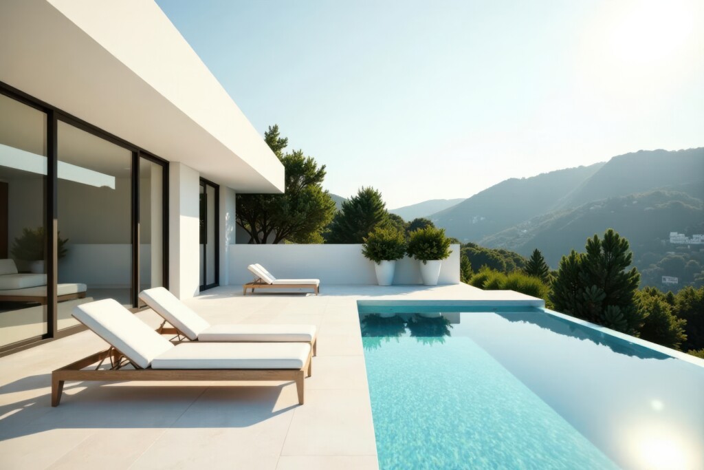 Piscine à débordement