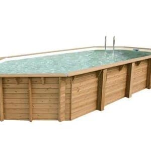 Piscine bois Océa 8,60 x 4,70 m -H. 1,30 m - liner sable