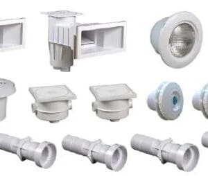 Kit pièces à sceller blanches pour piscine liner 10 x 5 m