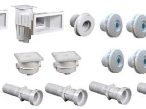 Kit pièces à sceller gris clair piscine liner 12 x 6 m