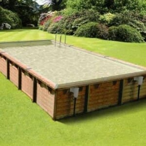 Piscine bois Linéa 8,00 x 5,00 m - H. 1,40 m - liner sable