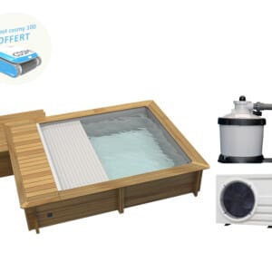 Piscine bois Urbaine 4,20 x 3.50 m - H 1.33 m