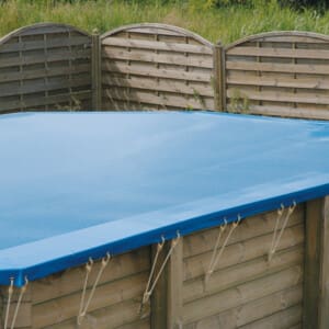 Bâche d'hivernage opaque piscine bois Azura 4,00 x 6,10 m