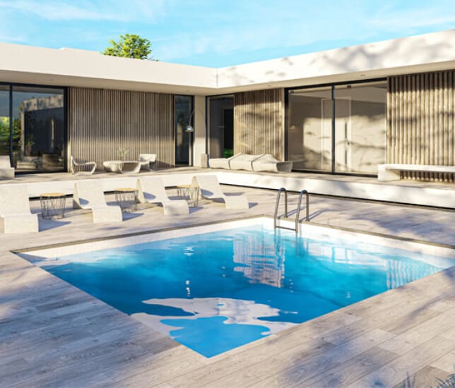 mini-piscine traditionnelle