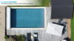 piscine traditionnelle vue drone