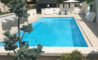construction Piscine liner bleu